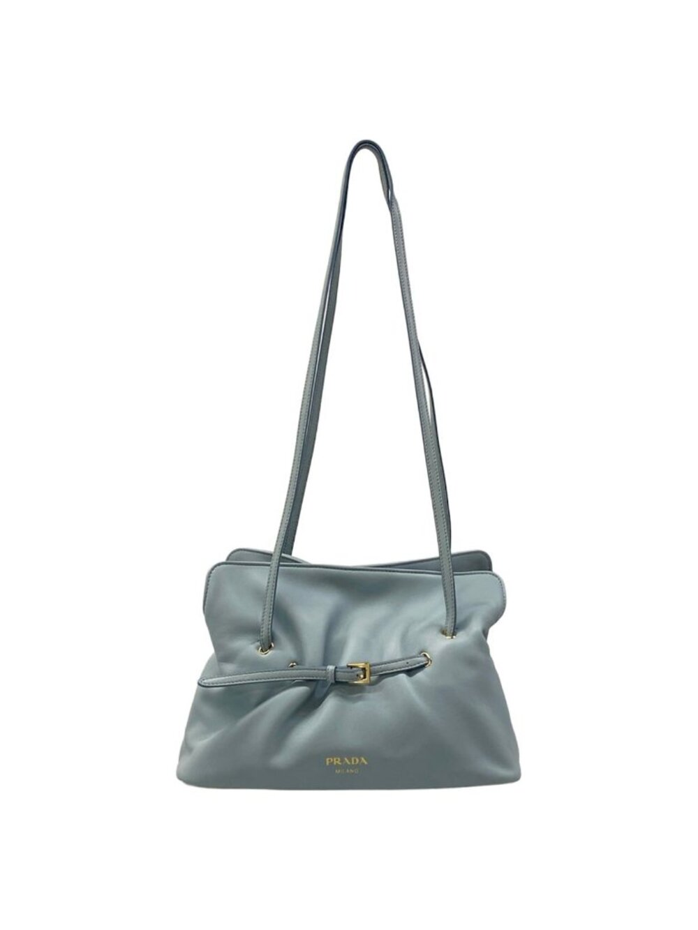 Prada Shoulder Bag Dada Small Light Blue Leather